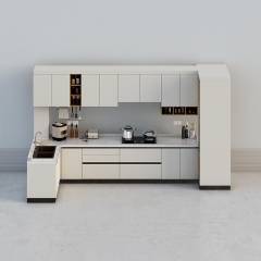 现代-厨房白色橱柜(gai3)-xs3D模型