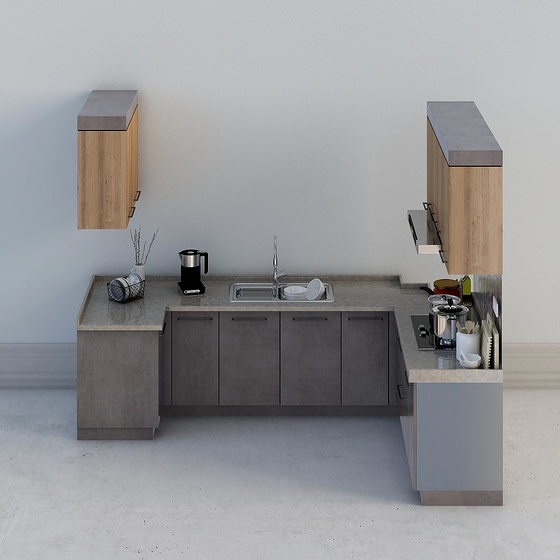 Modern Kitchen Cabinets,Gray