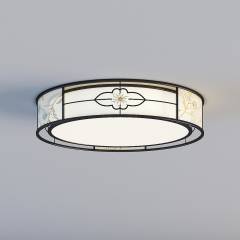 三维灯都·YML-新中式客餐厅卧室书房铁艺吸顶灯-8021-600-圆3D模型
