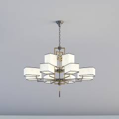 三维灯都·HX-新中式客餐厅卧室书房吊灯-H816-123D模型