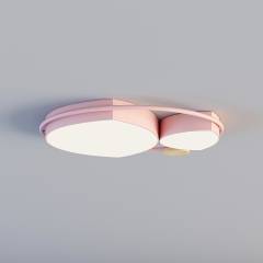 三维灯都·TX-北欧现代简约儿童房创意铁艺吸顶灯-D93026-500粉色3D模型