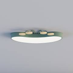 三维灯都·TX-北欧现代简约儿童房创意水母吸顶灯-D93025B-600绿色3D模型